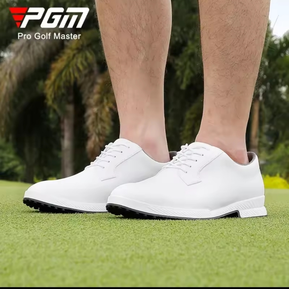 Men's White Oxford Golf Shoes